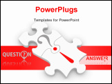 PowerPoint Template - Jigsaw puzzle pieces connecting question and answer