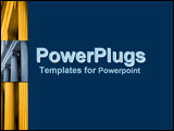 PowerPoint Template - Bright fluted columns and lintel against the sky