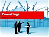 PowerPoint Template - illustration of architects on a construction site