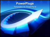 PowerPoint Template - Diagram of financial growth a pointer flies up on a diagram.