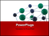 PowerPoint Template - Image of a network of atoms part of a NaCl molecule isolated against a white background.
