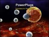 PowerPoint Template - 3d rendered illustration of blood cells and a cancer cell