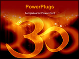 PowerPoint Template - om aum symbol on an orange background
