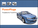 PowerPoint Template - Beautiful Sports car in blue