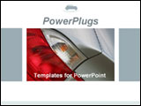 PowerPoint Template - Car tail lights. Ideal template for car presentation for car dealers.