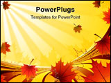 PowerPoint Template - The Vector illustration - orange autumn background