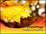 PowerPoint Template - Autumn Background - golden leaves in warm afternoon light