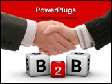PowerPoint Template - Business To Business symbol on white background
