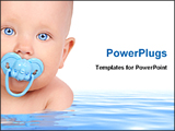 PowerPoint Template - baby in water