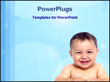 PowerPoint Template - a baby after bath