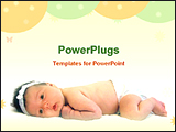 PowerPoint Template - image of a beautiful baby girl