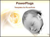 PowerPoint Template - a baby in a floral background