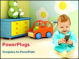 PowerPoint Template - a baby playing  with toys