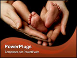 PowerPoint Template - feet of a 11 days young baby