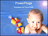 PowerPoint Template - a cute baby with toys