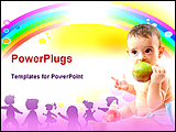 PowerPoint Template - baby eating food