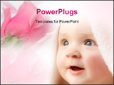 PowerPoint Template - Baby in soft bath towel after bathing