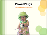 PowerPoint Template - Toddler girl with dried rose