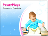 PowerPoint Template - Baby read the book