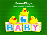 PowerPoint Template - baby blocks and rubber ducks