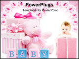 PowerPoint Template - Baby shower gifts for a little girl