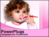 PowerPoint Template - cute baby eating food
