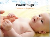 PowerPoint Template - nude blond baby playing mother hands together