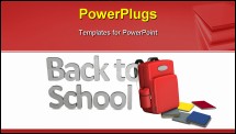 PowerPoint Template - 3d rendering conceptual image Back to School isolated on white
