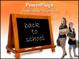 PowerPoint Template - A blank chalkboard or blackboard on a white background with copy space