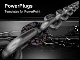 PowerPoint Template - A big strong chain but it has one rusted out link