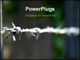 PowerPoint Template - macro shot of barbed wire