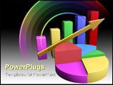PowerPoint Template - colorful Business Graph of growing up arrow