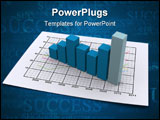 PowerPoint Template - business graph on a paper sheet containing statistical data