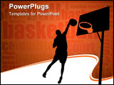 PowerPoint Template - vector illustration of basketball players - vector images can be scaled to any size