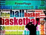 PowerPoint Template - Basketball Game as a Sport Grunge Background