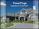 PowerPoint Template - big house with garden