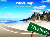PowerPoint Template - Desert beach in Netanya Israel Winter 2009