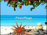 PowerPoint Template - Beautiful scene at the negrils beach jamaica