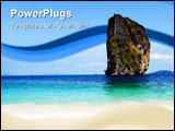 PowerPoint Template - Sand, clear water and blue sky from Krabi Island Thailand.