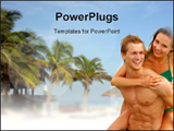 PowerPoint Template - Couple enjoying at beach
