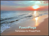 PowerPoint Template - Colorful sunrise on the sea