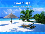 PowerPoint Template - A beautiful view of a beach in summer