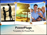 PowerPoint Template - view of the beautiful Beach scenery