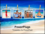 PowerPoint Template - A beautiful beach on the NSW coastline