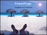 PowerPoint Template - a beautiful  image of beach