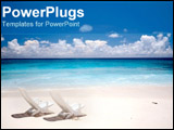 PowerPoint Template - Two beach chairs overlooking ocean.