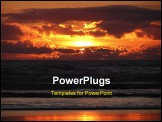 PowerPoint Template - lue and red magic on pacific coast at fort canby, Washington. could somebody imagine to create such