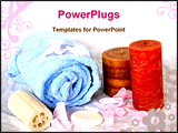PowerPoint Template - Bath room or spa items arranged. Good marketing or product stock photo