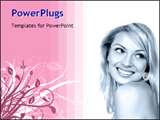 PowerPoint Template - beautiful woman smiling