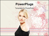 PowerPoint Template - Sexy girl posing for fashion photo